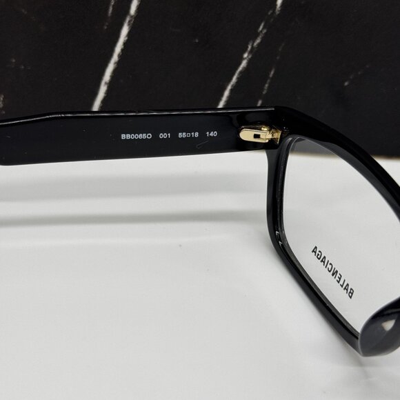 NEW BALENCIAGA BB0065O 001 SQUARE BLACK WOMEN EYEGLASSES BALENCIAGA - Picture 6 of 8